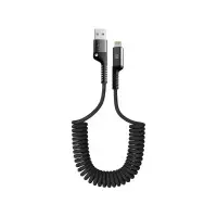 Кабель дата ArmorStandart AR17 spiral USB-A to Lightning 2.4A 1м Черный (ARM59391) Кабель дата ArmorStandart AR17 spiral USB-A to Lightning 2.4A 1м Черный (ARM59391)