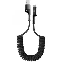 Кабель дата ArmorStandart AR17 spiral USB-A to Type-C 2.4A 1м Черный (ARM75390)