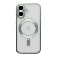 Чехол Накладка Metal Matte MagSafe iPhone 16 Зеленая