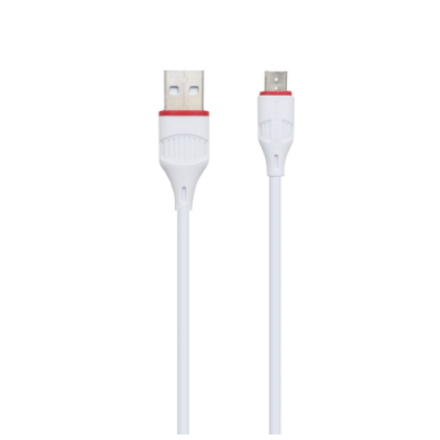 Сетевое зарядное устройство Borofone BA21A Long QC3.0 (3A) + MicroUsb White, Белый