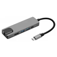 Перехідник-розгалужувач USB хаб Prologix PR-WUC-103B Type-C 5 in 1