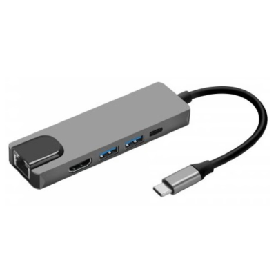 Перехідник-розгалужувач USB хаб Prologix PR-WUC-103B Type-C 5 in 1