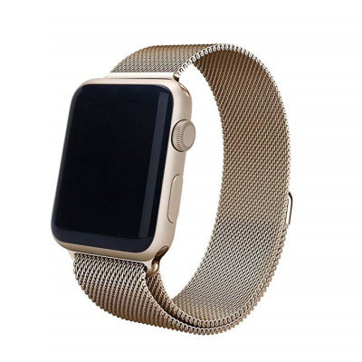 Ремінець Apple Watch 42мм Міланська петля Бежеве Золото