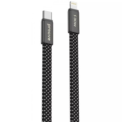 Кабель Proove AirLine Type-C to Lightning 30W 1м Чёрный Кабель Proove AirLine Type-C to Lightning 30W 1м Чёрный