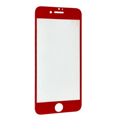Защитное стекло 4D iPhone 7/8 Красное