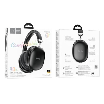 Безпровідні повнорозмірні навушники Hoco W35 Max Joy Black Stereo Bluetooth Headphones, чорні