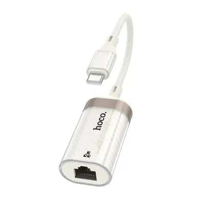 Кабель Hoco UA41B Type-C ethernet adapter Абрикосовий Кабель Hoco UA41B Type-C ethernet adapter Абрикосовий