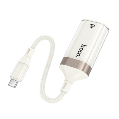Кабель Hoco UA41B Type-C ethernet adapter Абрикосовый