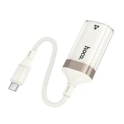 Кабель Hoco UA41B Type-C ethernet adapter Абрикосовий Кабель Hoco UA41B Type-C ethernet adapter Абрикосовий