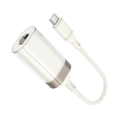 Кабель Hoco UA41B Type-C ethernet adapter Абрикосовый