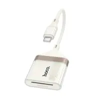 Картридер Hoco UA40A 2in1 Type-C Серый Абрикосовый