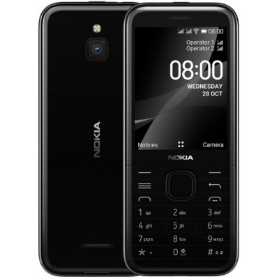 Мобильный телефон Nokia 8000 Dual Sim 4G Black, черный
