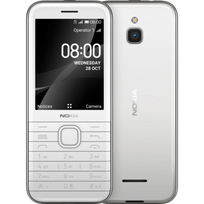 Мобільний телефон Nokia 8000 Dual Sim 4G White, білий