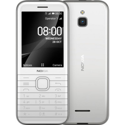 Мобильный телефон Nokia 8000 Dual Sim 4G White, белый