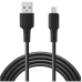 Кабель Braid MicroUSB 1м Чёрный