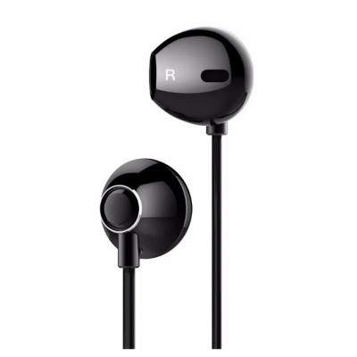 Проводные наушники вкладыши-гарнитура Baseus Encok H06 lateral in-ear Wired Earphone Black, черный