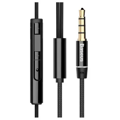 Проводные наушники вкладыши-гарнитура Baseus Encok H06 lateral in-ear Wired Earphone Black, черный Проводные наушники вкладыши-гарнитура Baseus Encok H06 lateral in-ear Wired Earphone Black, черный