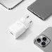 Мережевий зарядний пристрій Baseus Super Si 20W + Кабель Type-C to Lightning White, Білий