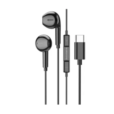 Провідні навушники вкладиші-гарнітура Borofone BM71 Type-C Black, чорний