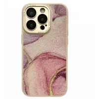 Чохол накладка Glitter Marble iPhone 14 Pro Max Рожева
