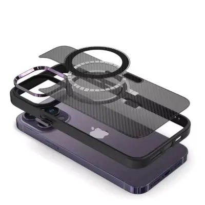Чехол накладка Black Matte MagSafe iPhone 14 Pro Max Черная