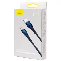 Кабель дата Baseus Glimmer USB Type A - Lightning 1м Синий Кабель дата Baseus Glimmer USB Type A - Lightning 1м Синий