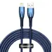 Кабель дата Baseus Glimmer USB Type A - Lightning  1м Синий