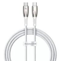 Кабель дата Baseus Glimmer Type-C to Type-C 100W 1м Белый Кабель дата Baseus Glimmer Type-C to Type-C 100W 1м Белый