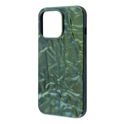 Чехол накладка Wave Gradient Water iPhone 13 Зеленая