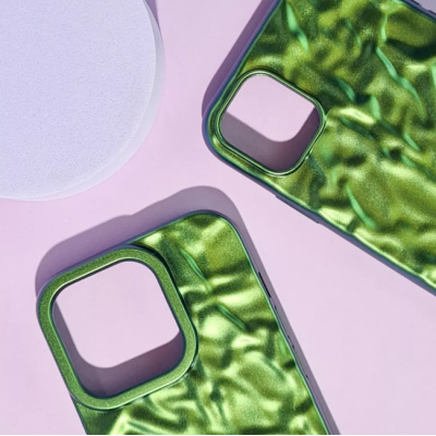 Чехол накладка Wave Gradient Water iPhone 13 Зеленая