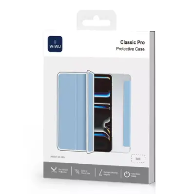 Чехол для планшета WIWU Classic Pro GF-005 iPad 10.9"/11'' (A16) 2022/2024 Голубой Чехол для планшета WIWU Classic Pro GF-005 iPad 10.9"/11'' (A16) 2022/2024 Голубой