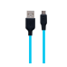 Кабель дата Hoco X21 microUSB 1м Чорно-синій