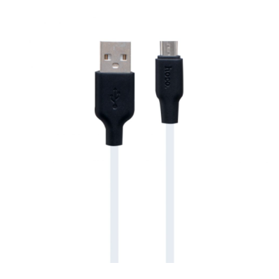 Кабель дата Hoco X21 microUSB 1м Чёрно-белый