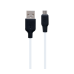 Кабель дата Hoco X21 microUSB 1м Чорно-білий