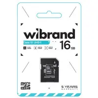 Карта пам'яті Micro SD 16Gb Wibrand Class10  (Adapter SD)