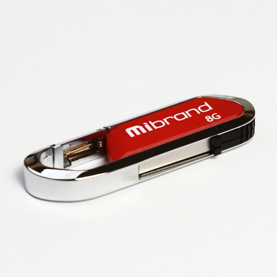 Флеш пам\'ять USB 8Gb Wibrand Aligator USB 2.0 Темно червона