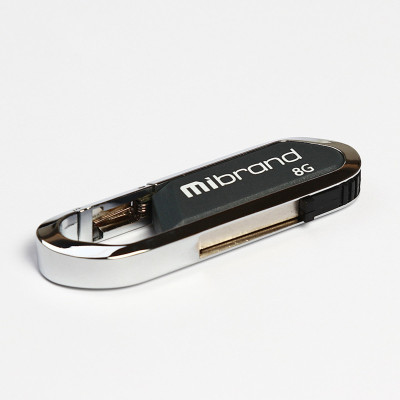 Флеш память USB 8Gb Wibrand Aligator USB 2.0 Серая