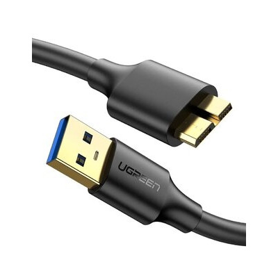 Кабель Ugreen US130 USB 3.0 A Male to Micro USB 3.0 Male Cable 1 м Чорний