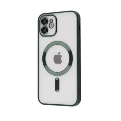 Чохол Накладка Metal Matte MagSafe iPhone 13 Pro Max Темно-зелена