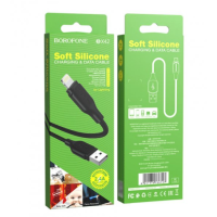 Кабель дата Borofone BX42 Lightning 1м Чорний Кабель дата Borofone BX42 Lightning 1м Чорний