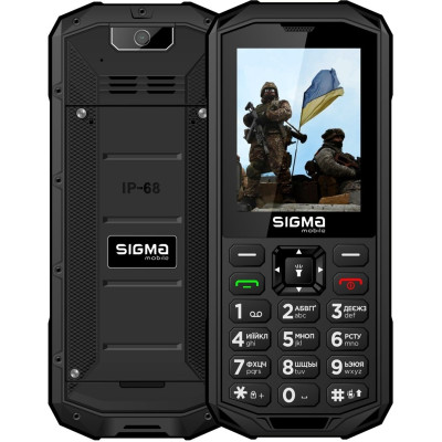 Мобільний телефон Sigma X-treme PA68 Black, чорний