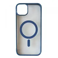 Чехол накладка Clear Color MagSafe iPhone 11 Темно-синяя