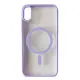 Чехол накладка Clear Color MagSafe iPhone XR Бузкова/ Elegant Purple