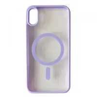 Чехол накладка Clear Color MagSafe iPhone X Бузкова/ Elegant Purple