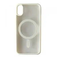 Чехол накладка Clear Color MagSafe iPhone X Белая