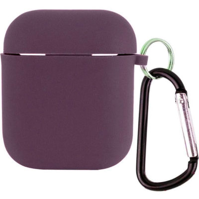 Чохол для AirPods 1/2 Microfiber Фіолетовий/ Elderberry