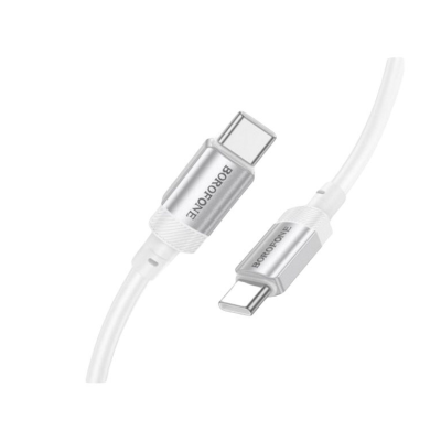 Кабель дата Borofone BX108 Type-C to Type-C 60W Білий