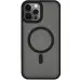 Чехол накладка Metal Buttons with MagSafe iPhone 14 Pro Max Черная