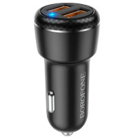 АЗП Borofone BZ17 2USB QC3.0 3A Black, Чорний АЗП Borofone BZ17 2USB QC3.0 3A Black, Чорний