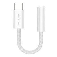 Перехідник аудіокабель Borofone BV15 Type-C - 3.5 Срібний Перехідник аудіокабель Borofone BV15 Type-C - 3.5 Срібний